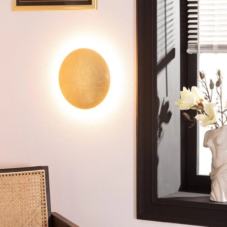 Wandlamp goud 'Ayla' groot rond led 18W modern 26 cm - FOIR