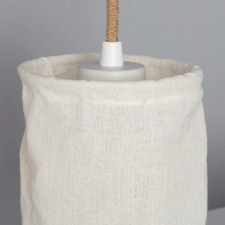 Wandlamp modern stoffen kap 'Kazu' hout textiel E27 fitting stof modern - FOIR