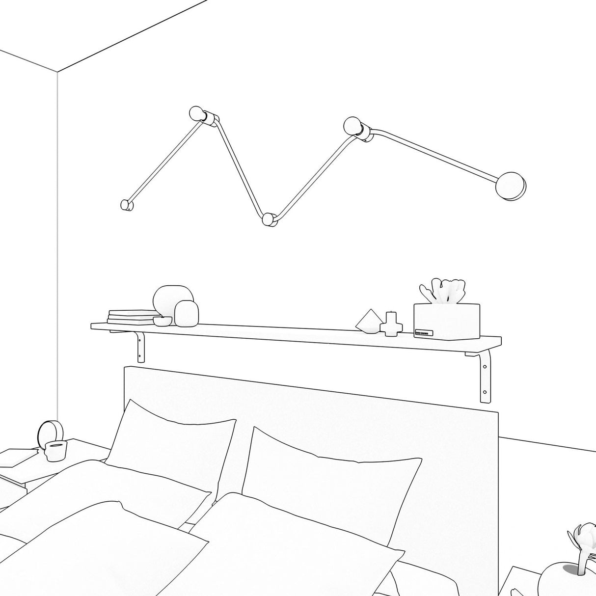 Wandlamp Design Hout 2x E27 3M snoer