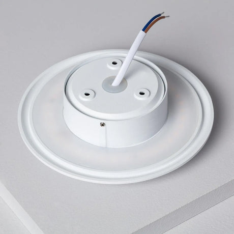 Witte wandlamp rond led lamp warm wit