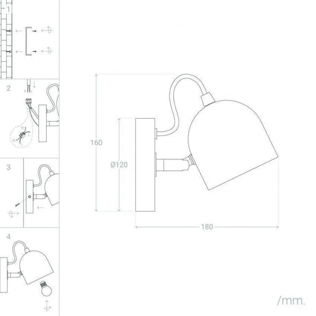 Wandlamp bedlamp 'Maderea' E27 fitting modern led lamp hout leeslamp - FOIR