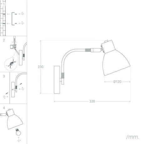 wandlamp groen met stekker led verstelbaar modern e27