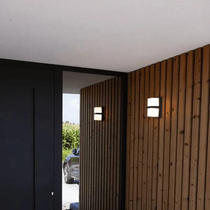 Buitenlamp zwart led Stella gevelverlichting donkergrijs gevelverlichting 19 cm - FOIR