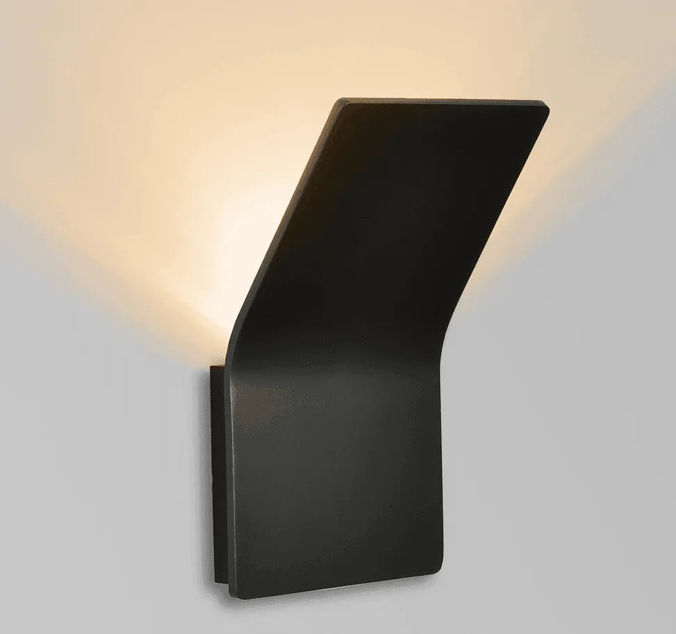 Wandlamp zwart 'Nela' antraciet zwart led 6w warm wit - FOIR