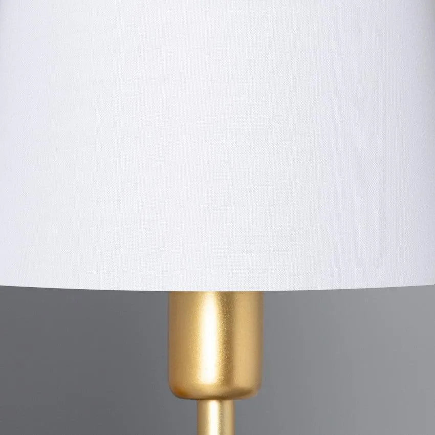 Wandlamp goud met stoffen kap e14 fitting