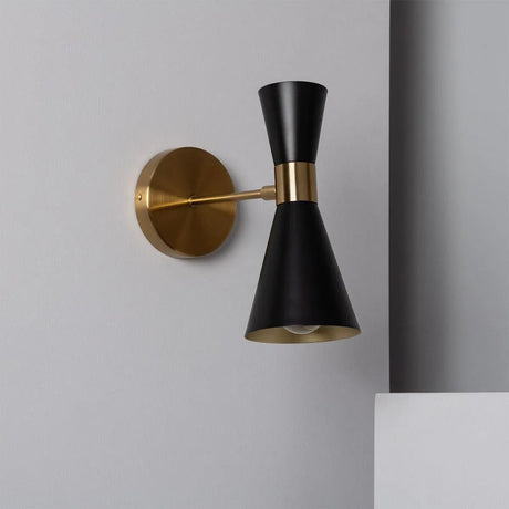 Wandlamp verstelbaar modern zwart goud