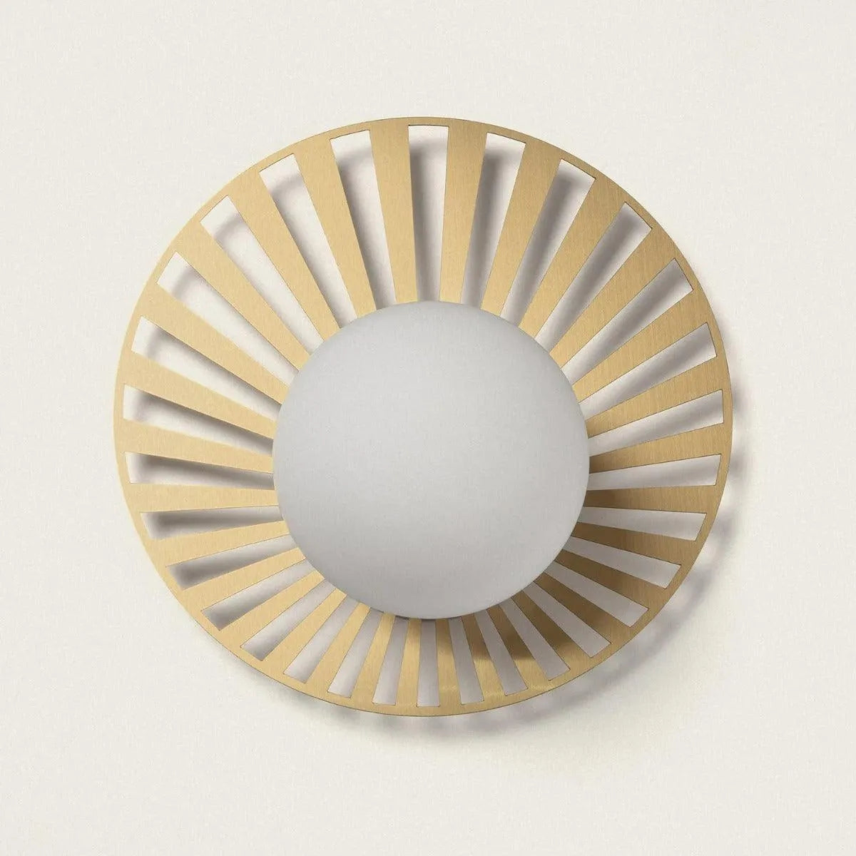 Wandlamp messing opaalglas g9 fitting art deco