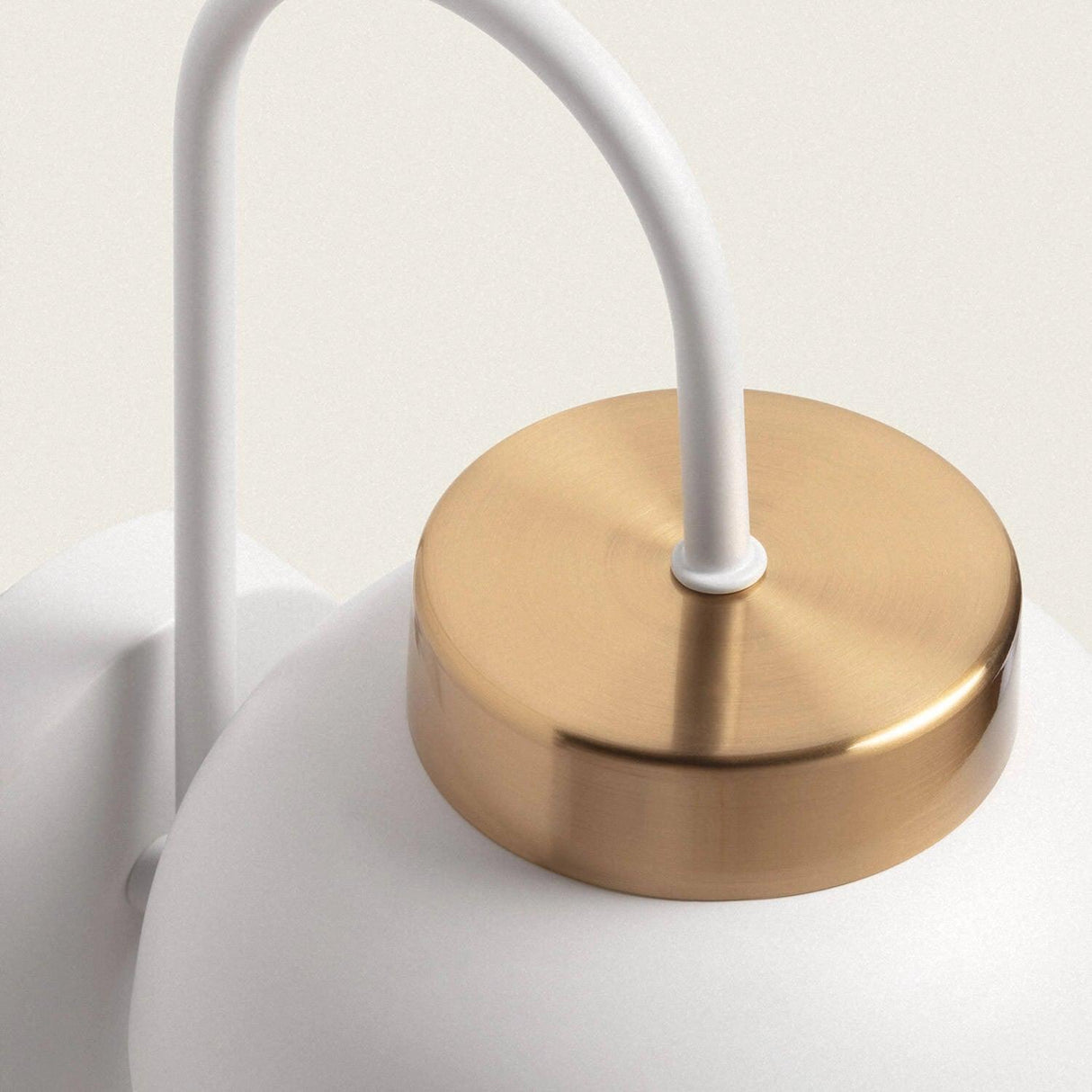 Wandlamp retro opaal glas 'Gare' wit met stekker - FOIR