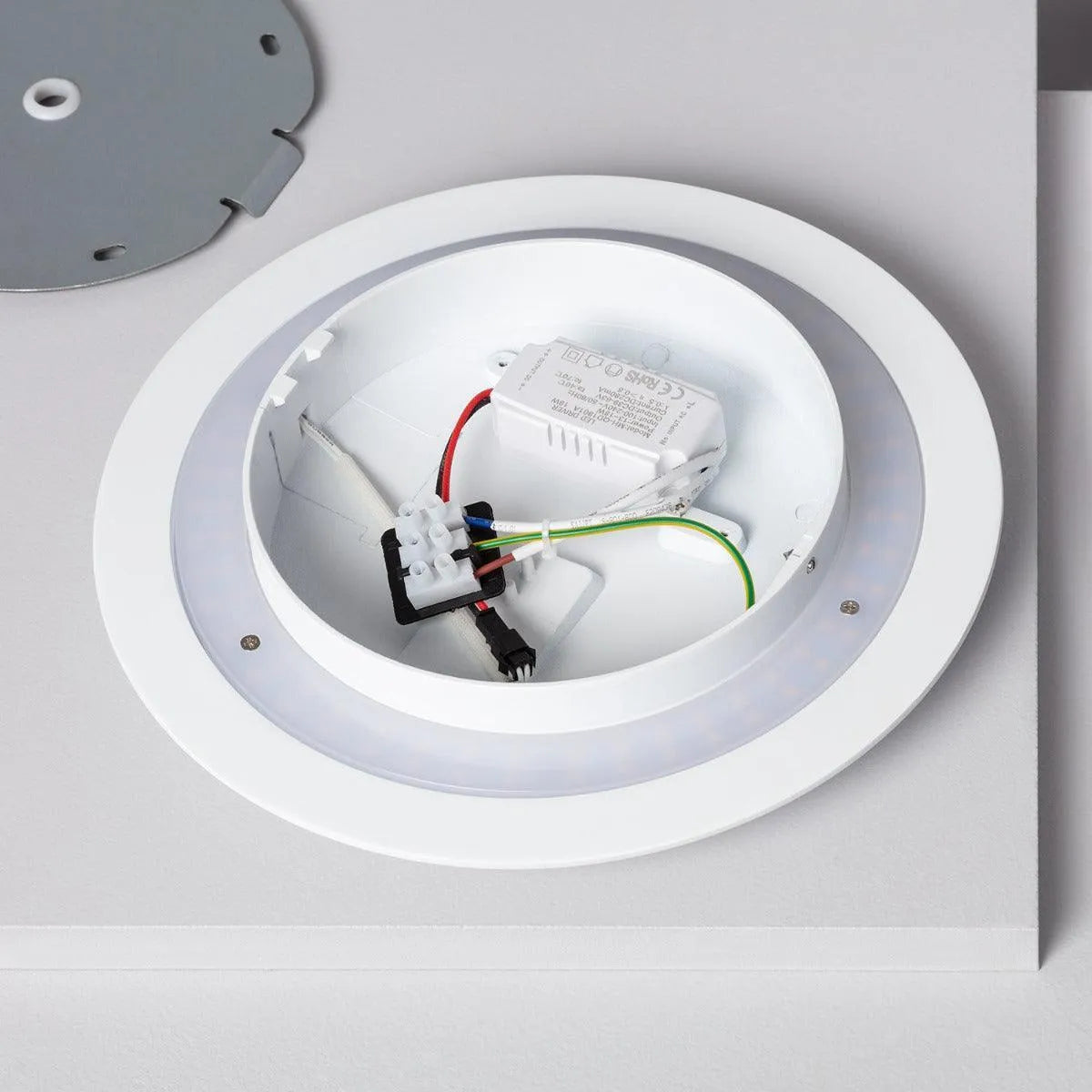 Wandlamp wit 'Ayla' groot rond led modern 260mm - FOIR