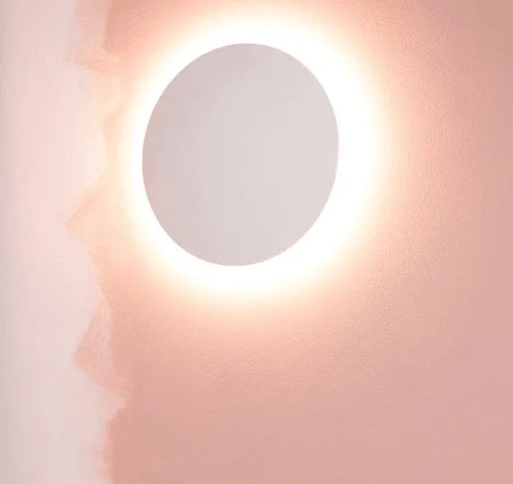 Wandlamp wit 'Ayla' groot rond led modern 260mm - FOIR