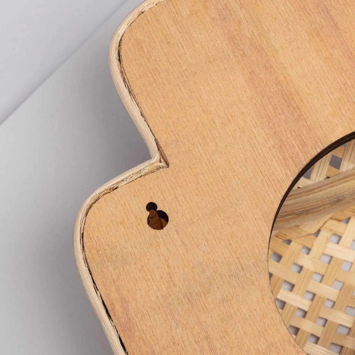 Slaapkamer rotan wandlamp met e14 fitting en stekker