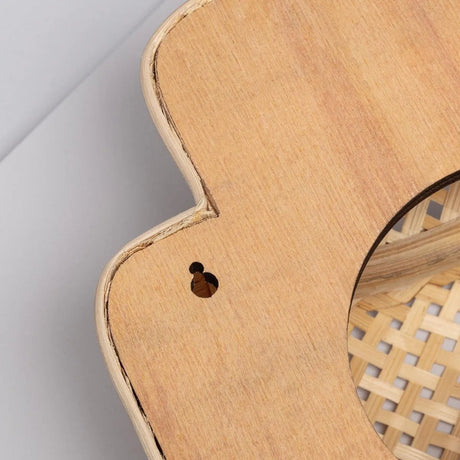 Slaapkamer rotan wandlamp met e14 fitting en stekker