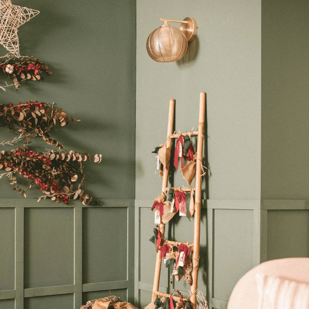 Wandlamp goud glas slaapkamer 'Xera' e14 fitting stekker schakelaar - FOIR