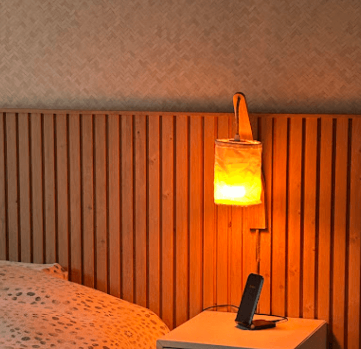 Wandlamp hout 'Kanzi' lamp E27 36cm - FOIR