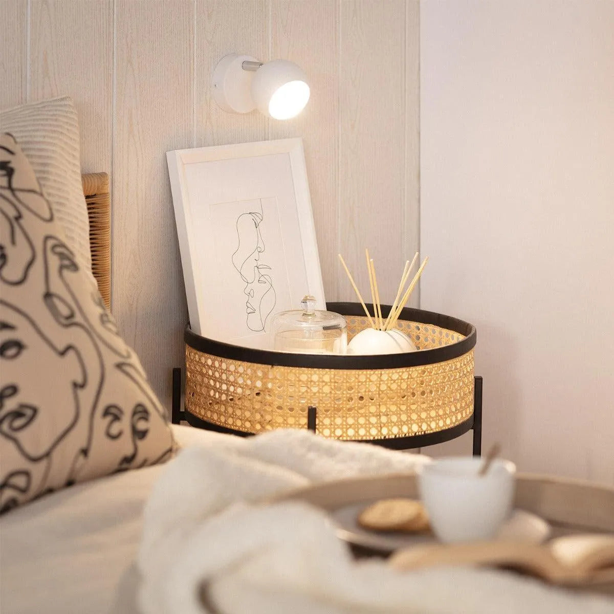 witte wandlamp modern rond gu10 fitting