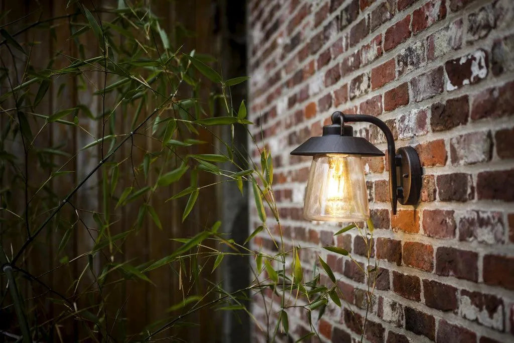 Buitenlamp glas metaal Voordeur lamp zwart glas roest industrieel