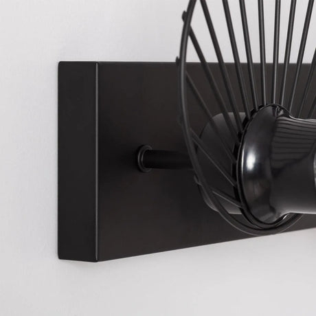 Wandlamp zwart 'Kibend' design wandlamp modern zwart met 3 spotjes 500mm - FOIR