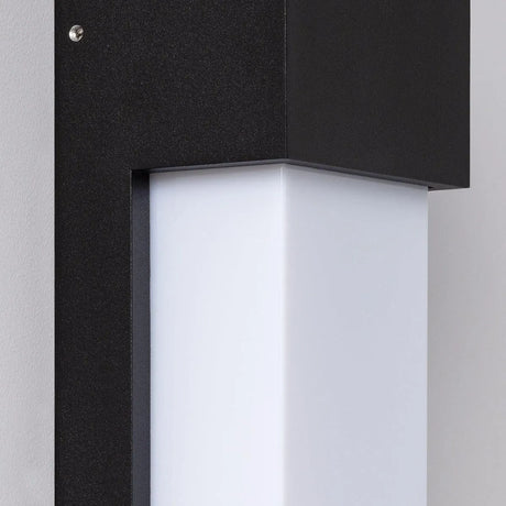 Voordeur verlichting vierkant led lamp zwart e27 fitting