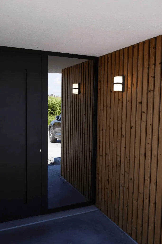 Buitenlamp zwart led Stella gevelverlichting donkergrijs gevelverlichting 19 cm - FOIR