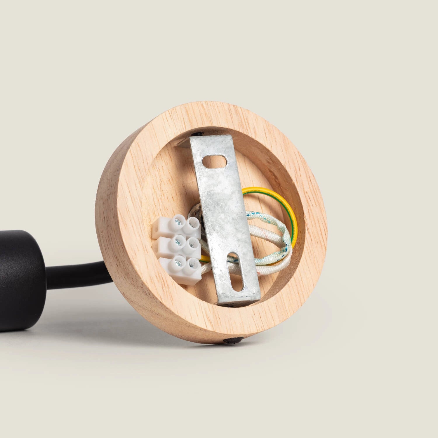 Wandlamp zwart hout Jaco e27 fitting