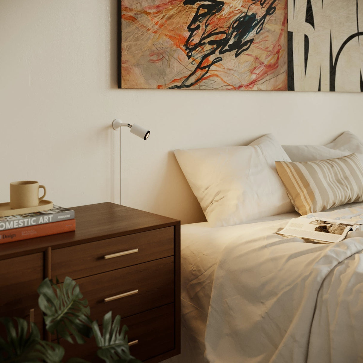 Wandlamp magneet Klein 'Liset' verstelbaar met stekker