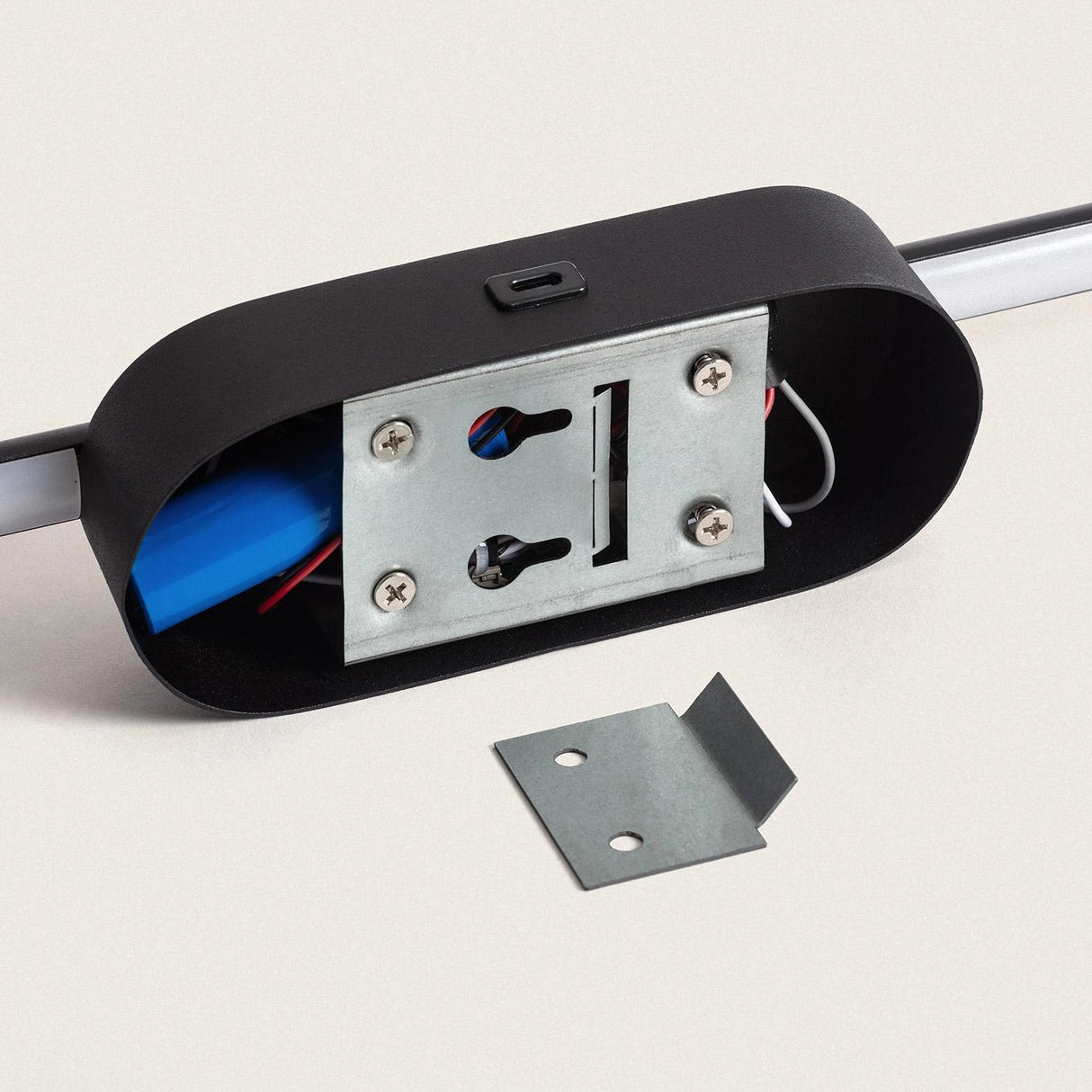 Wandlamp oplaadbaar USB c Zwart lang Lisanne batterij