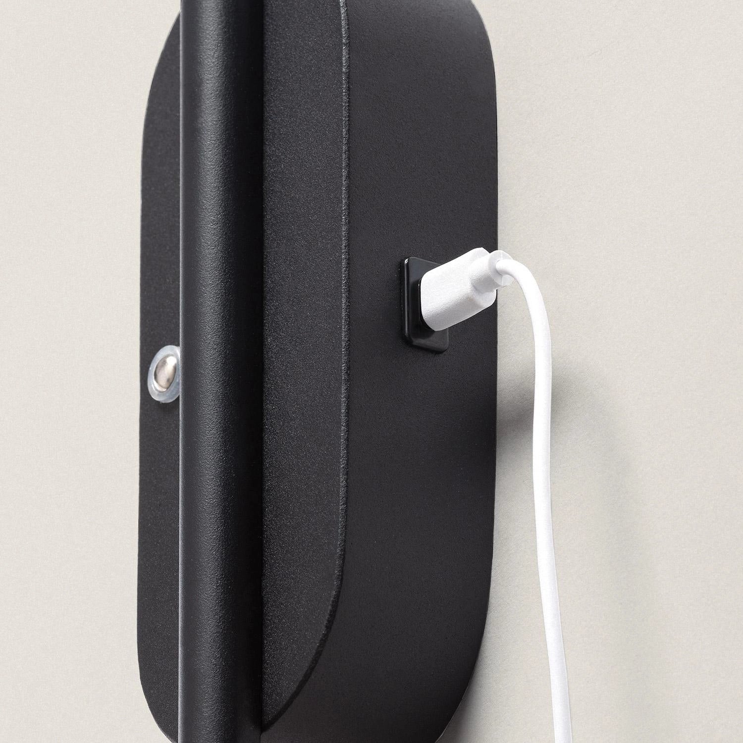 Wandlamp oplaadbaar USB c Zwart lang Lisanne batterij