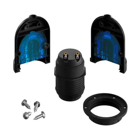 Fitting buiten zwart rond ip65 met gladde afwerking siliconen - FOIR