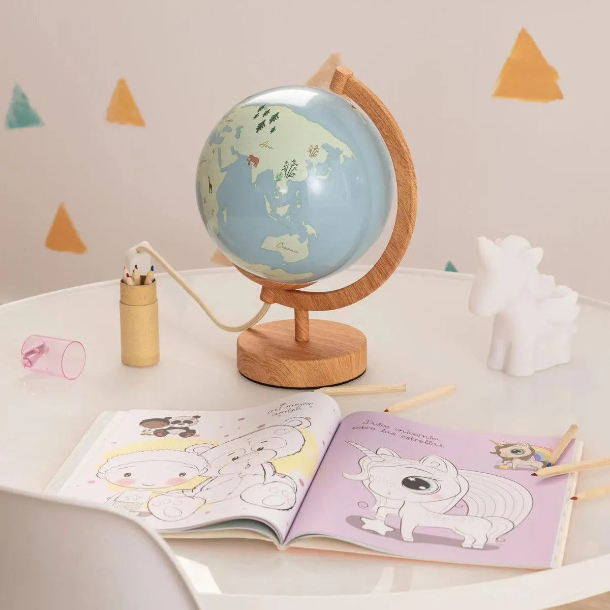 Wereldbol tafellamp met lichtbron voor kinderkamer - FOIR