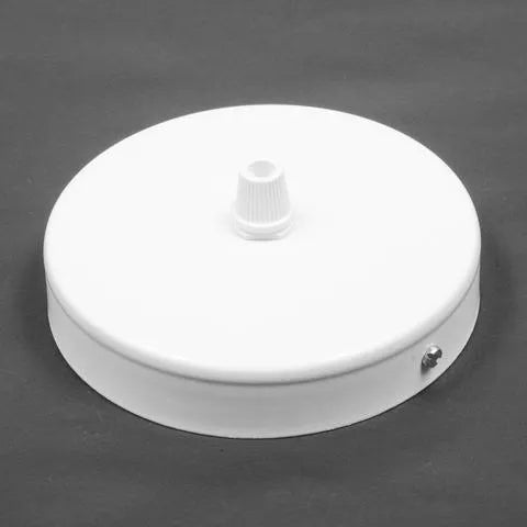 Plafondkap wit staal 1 uitgang 105mm 10cm