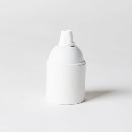 Witte fitting e27 fitting schroefdraad glad