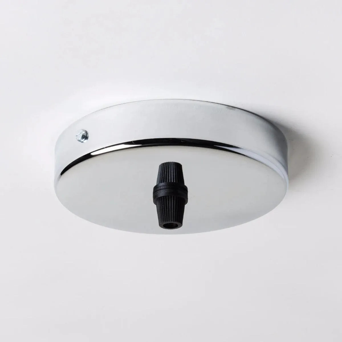 Plafondkap zilver rond 1 uitgang design 105mm