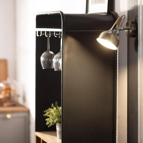 Verstelbare spot e14 fitting hout plafondlamp