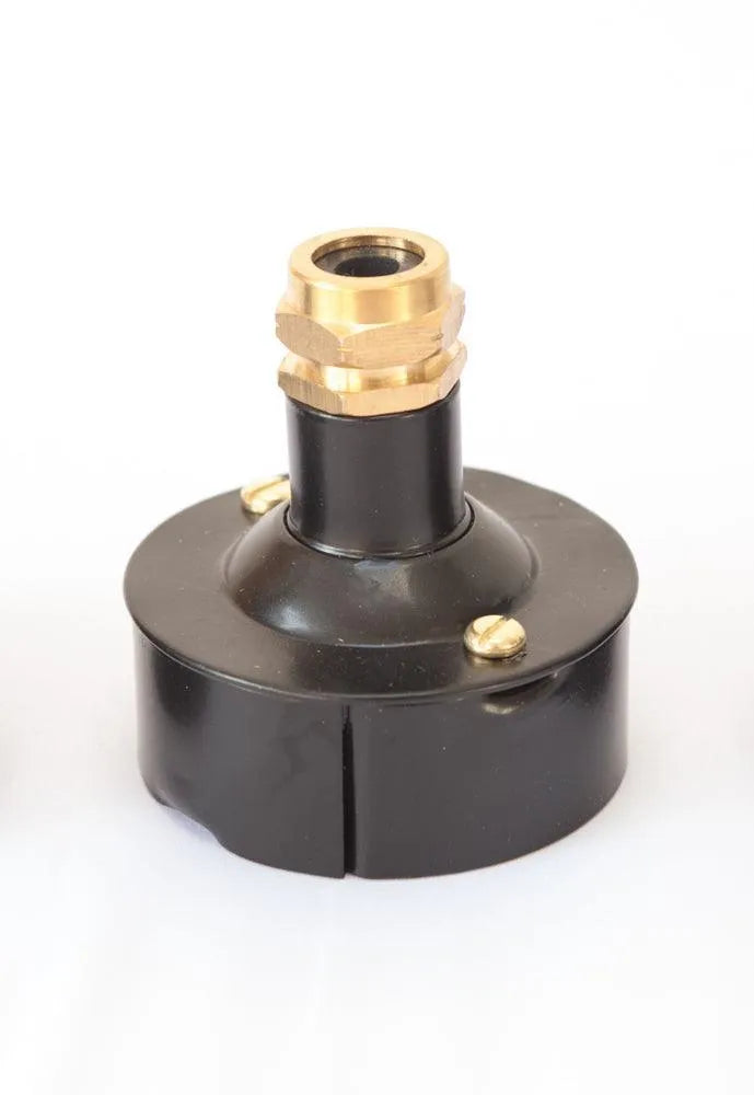 Zwart met messing kabelgrip
