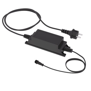 12V Voeding DC 30W ip67 Easyfit Zwart met stekker 1M kabel