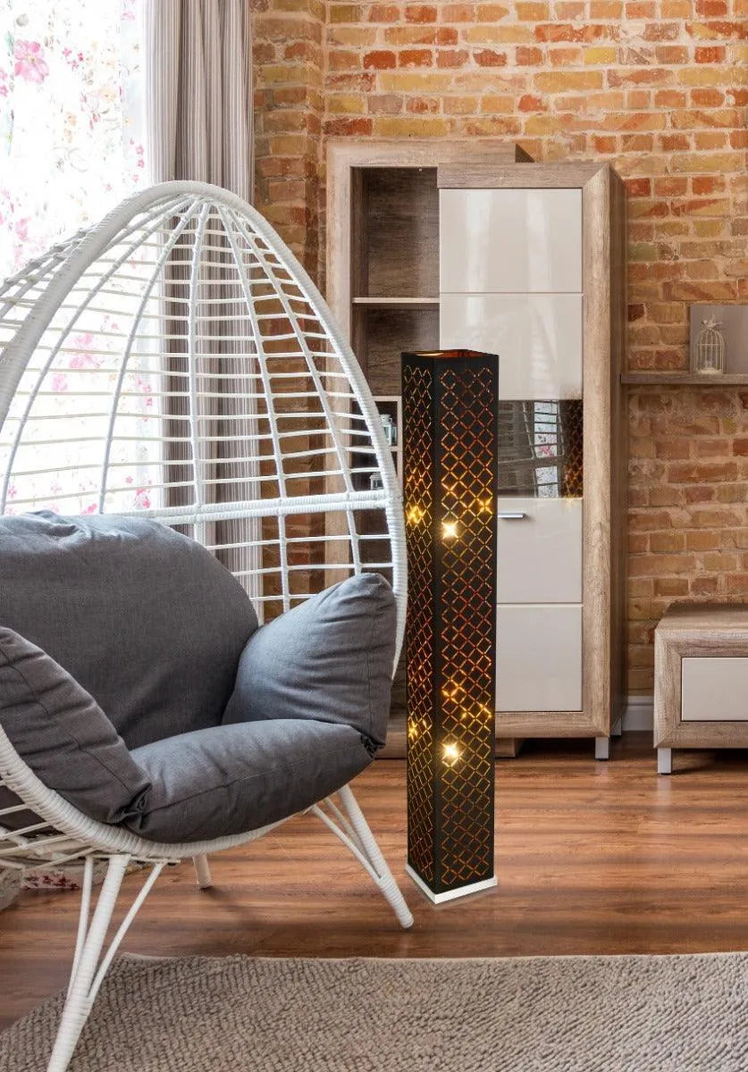 Vloerlamp zwart goud 'Harald' E27 fitting 119cm - FOIR