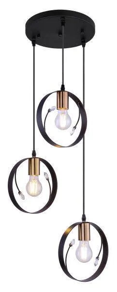 Koperen hanglamp metaal rond E27 fitting 