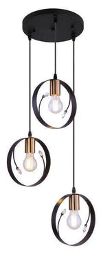 Koperen hanglamp metaal rond E27 fitting 