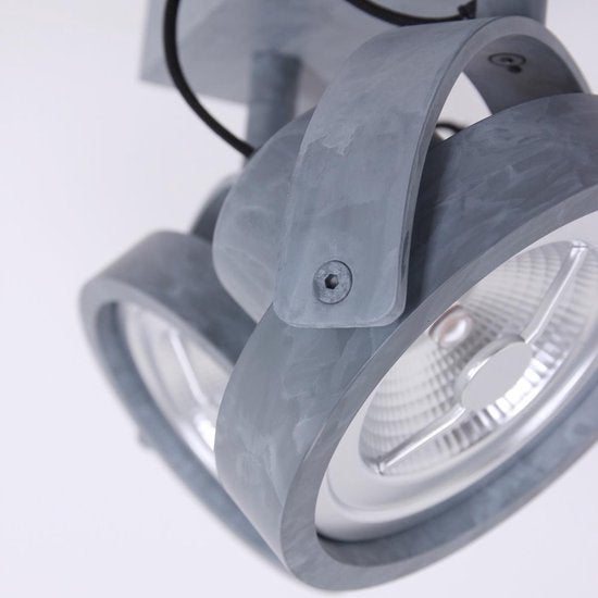 Spot Mexlite Lenox - Grijs 2 spots warm wit