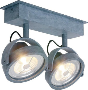 Spot Mexlite Lenox - Grijs 2 spots warm wit