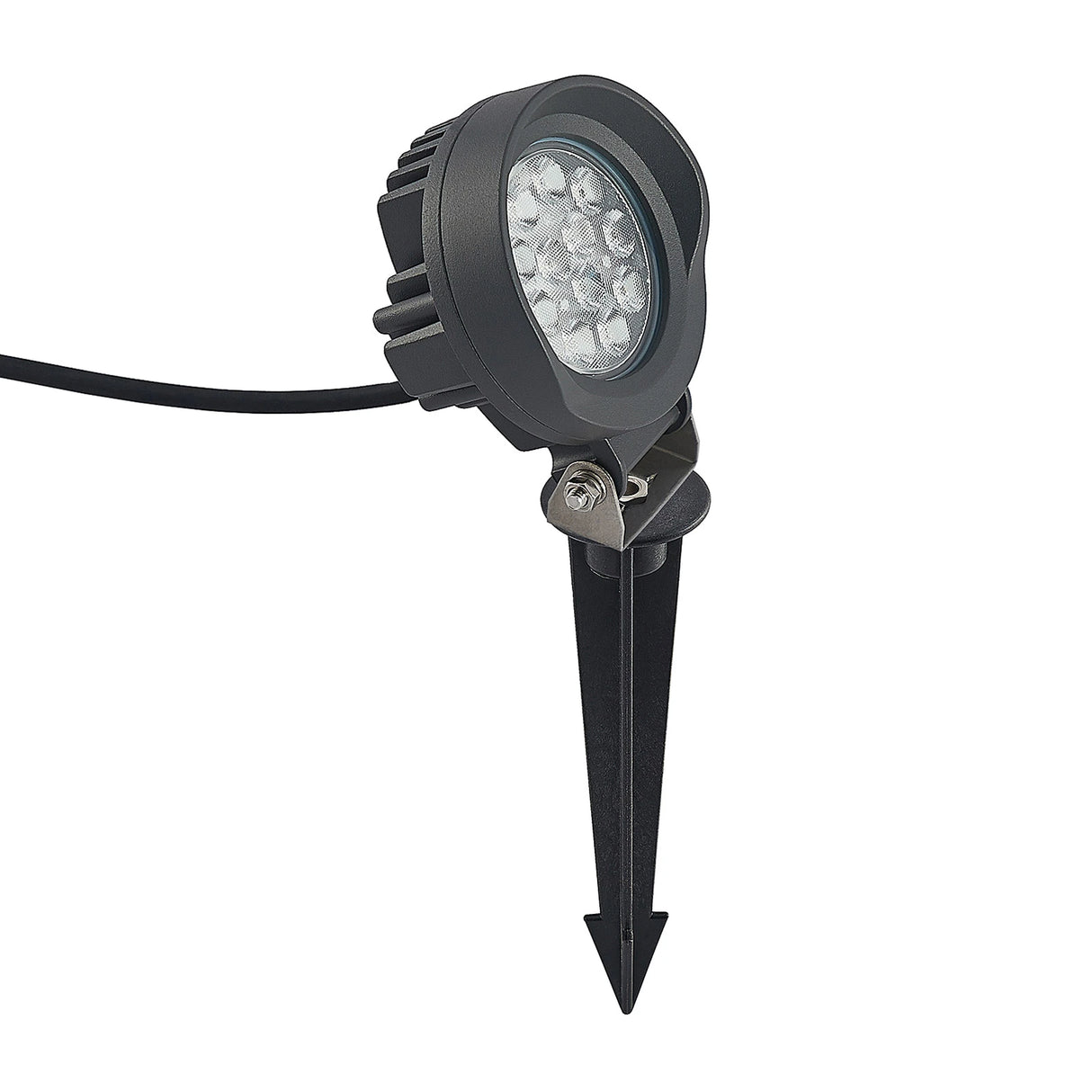 Lindby Emar LED prikspot in donkergrijs 9w 3000K