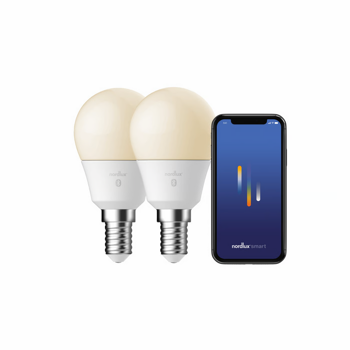Set 2x E14 G45 Smart lichtbron Nordlux Bluetooth mobiel