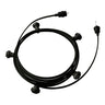Feestverlichting zwart 7.5m 5x E27 fitting