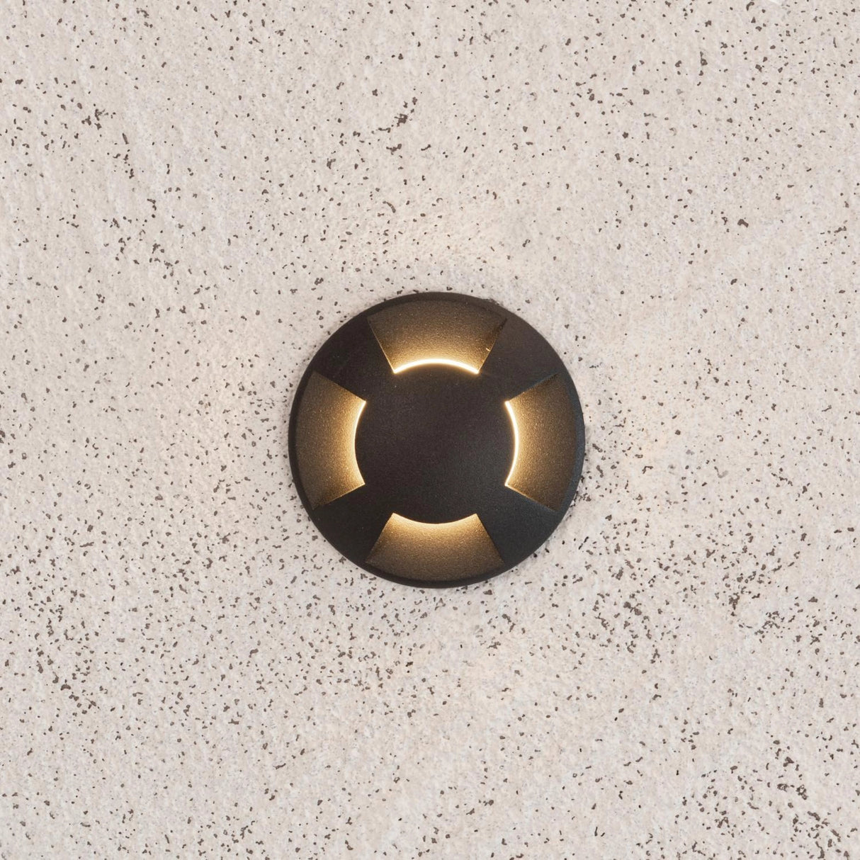 Grondspot Zwart 3W led warm wit 52mm 24V