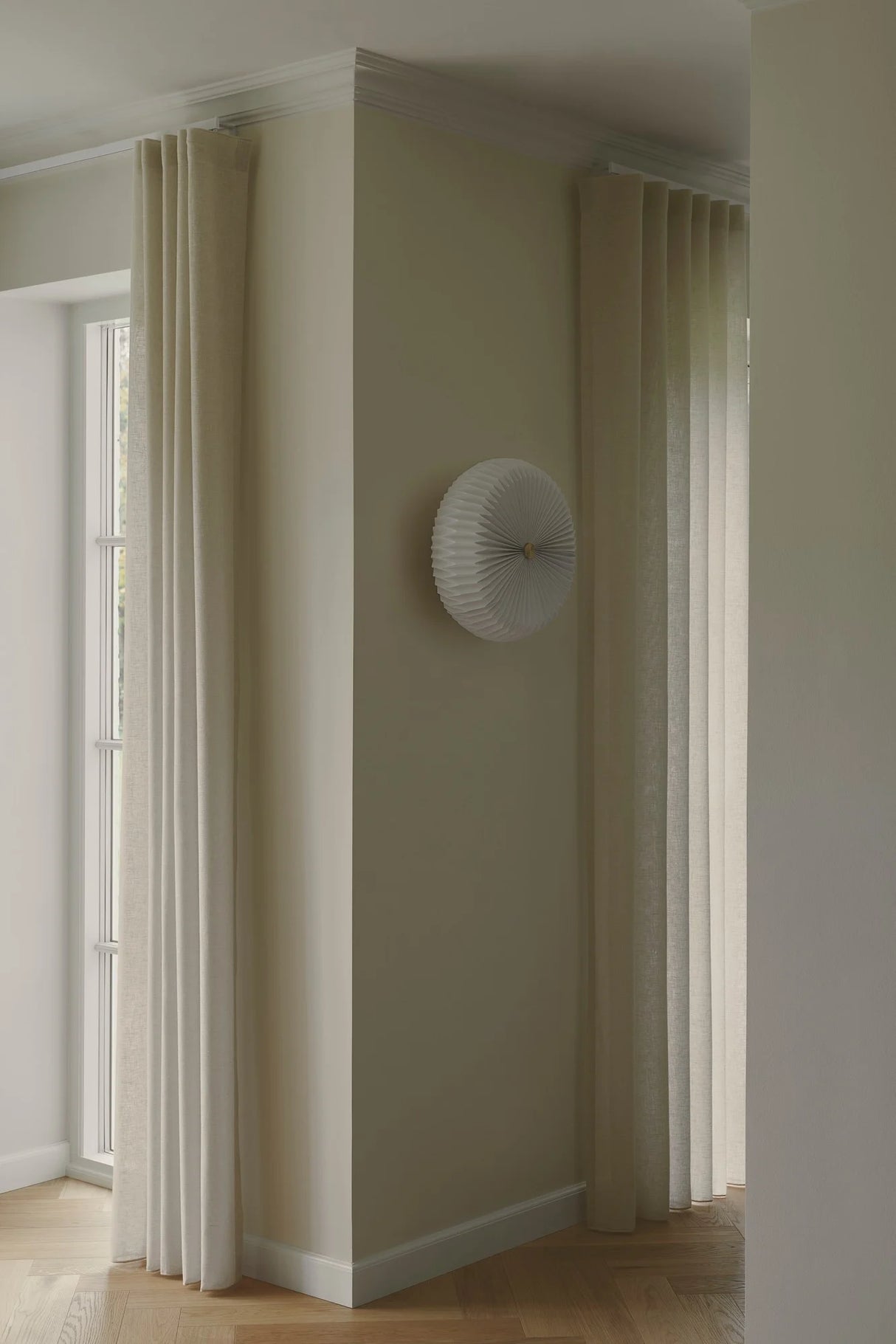 Plafondlamp Wit rond Papier Belloy rond 40cm