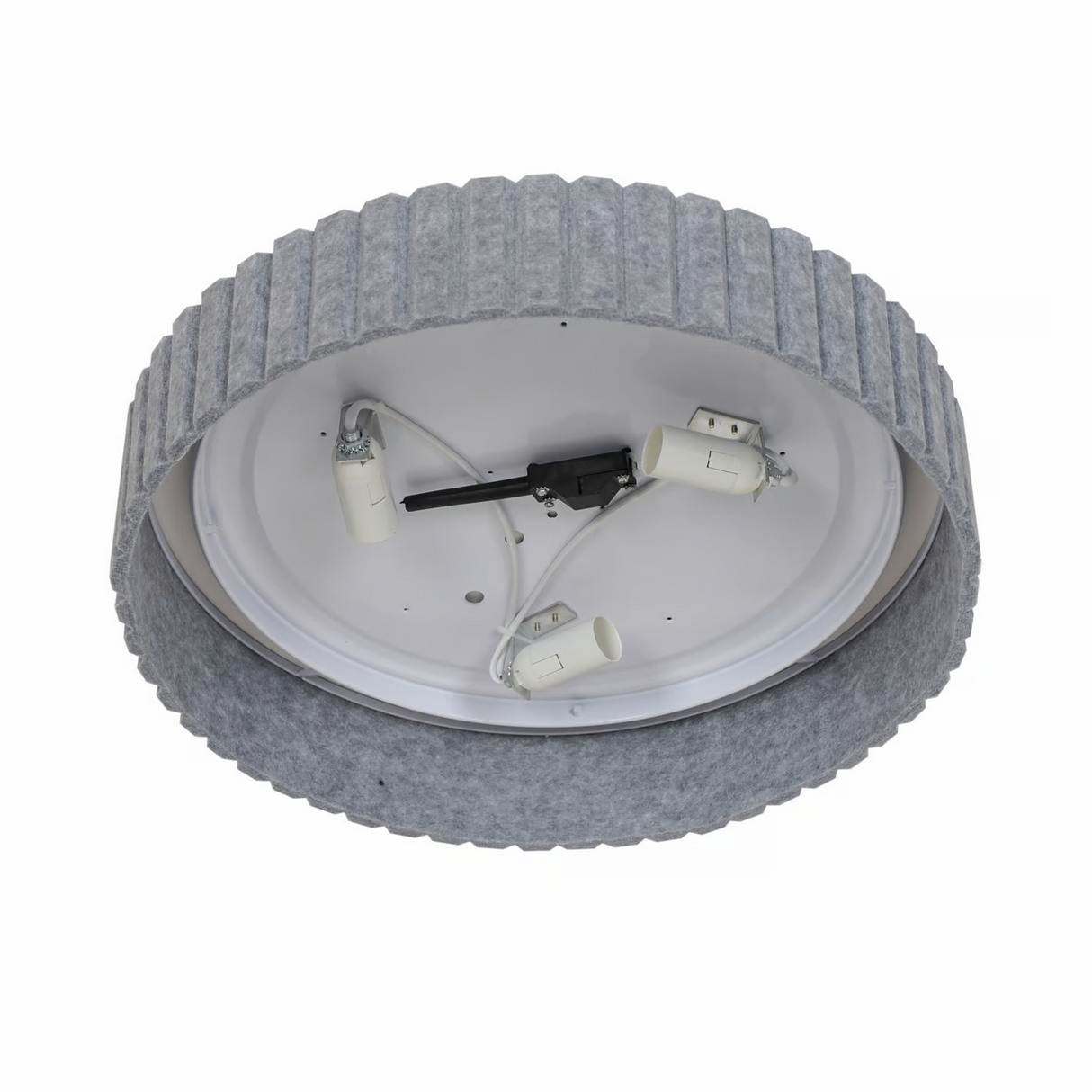 Plafondlamp rond Stof led lamp Corato 42cm