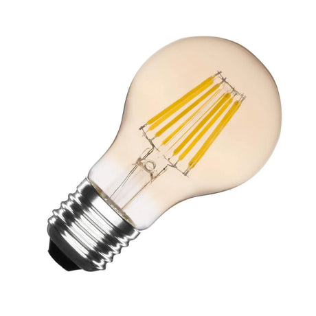 A60 led lamp warm wit E27 fitting goud 