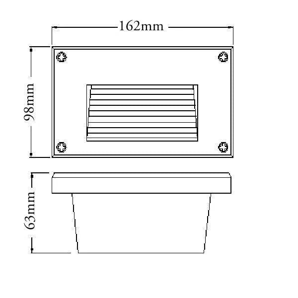 Inbouw trapverlichting warm wit ip65 led 