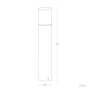 Staande tuinlamp zwart & smoke met E27 fitting aluminium 'Trentino' - FOIR