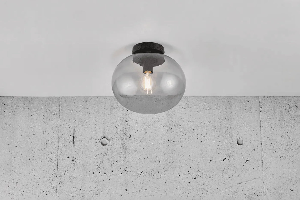 Plafondlampje smokeglas modern e27 fitting design
